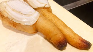 Japanese Street Food  GEODUCK Giant Clam Sashimi Seafood Tokyo [upl. by Gee]