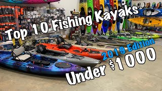 Top 10 Fishing Kayaks Under 1000  2019 Edition [upl. by Nwahsal599]