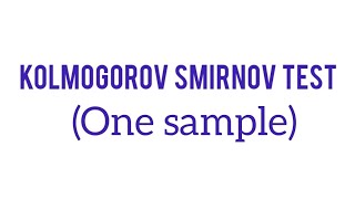 kolmogorov smirnov test one samplebhupsychology [upl. by Autum]