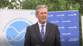 Manitoba premier announces new hospital for Portage la Prairie – August 23 2021 [upl. by Digdirb]