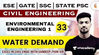 600 PM  ENVIRONMENTAL ENGINEERING  Water Demand  Civil Engg by Sandeep Jyani Sir [upl. by Christoffer769]