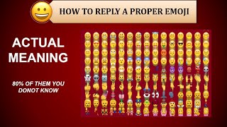 EMOJI MEANINGS  HOW TO REPLY A PROPER EMOJI [upl. by Chilton]