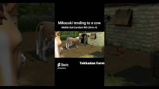 Mikazuki tending to a cow Gundam Sims ts4 gundam ibo animesims farming [upl. by Nilkoorb]