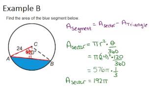 Area of Sectors and Segments Examples Geometry Concepts [upl. by Ynetsed841]