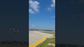 thunder birds fly by at offutt air show military aviation plane cool [upl. by Nelluc]