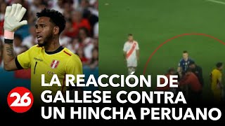 La reacción de Pedro Gallese contra un hincha peruano que quiso fotografiarse con Lionel Messi [upl. by Wahs]