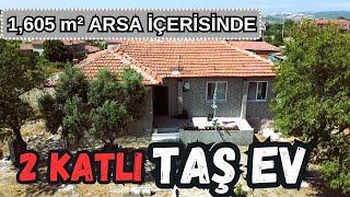 402 SATIŞ DIŞI  İKİ KATLI TAŞ EV  1605 M2 ARSA İÇERİSİNDE [upl. by Acsicnarf141]