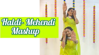 HaldiMehendi Dance Mashup part1  Wedding Choreography  Easy Steps  Rushita amp Jeel [upl. by Skeie964]