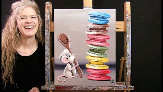 Learn How to Paint quotMACARON MOUSEquot with Acrylic  Paint and Sip at Home  Fun Step by Step Tutorial [upl. by Anned548]