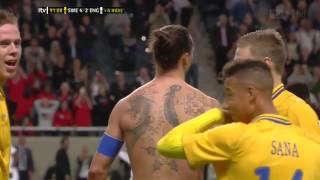 HD Ibrahimovic amazing goal vs England English commentary [upl. by Aikat]