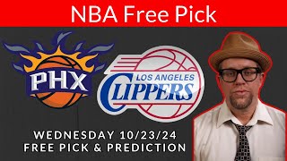 Suns vs Clippers  NBA Free Pick Wednesday 102324  Picks And Parlays [upl. by Franza]