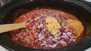 CrockPot Chili Recipe  Easy Meal [upl. by Llejk]