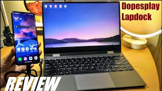 REVIEW Dopesplay Lapdock  Turn Smartphone into Laptop  Portable Touchscreen Monitor w Keyboard [upl. by Pampuch]