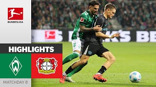 Bremen Secure Point In Last Minute  SV Werder Bremen  Bayer 04 Leverkusen 22  Highlights  MD 8 [upl. by Ellenod]