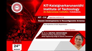 Recent Developments In Reconfigurable Antenna  Webinar [upl. by Valida238]