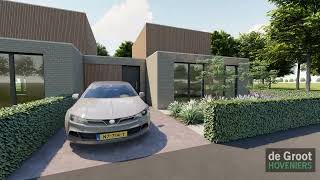 3449  De Groot Hoveniers  3D Tuinontwerp  Voor en achtertuin met buitenverblijf [upl. by Anaele]