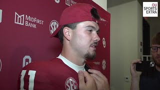 OU Sports Extra Sooners QB Jackson Arnold after season opening win against Temple [upl. by Araik]