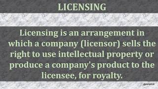 DIFFERENCE BETWEEN LICENSING AND FRANCHISING [upl. by Brander]