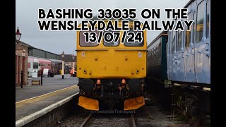 Bashing 33035 On The Wensleydale Railway 130724 [upl. by Gavan]