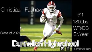 Christiaan Fashaw 2020 Dunnellon High School  Official Senior Highlights [upl. by Marie]