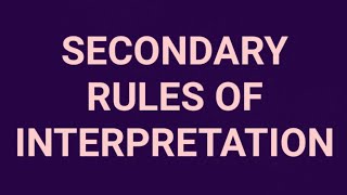 secondary rules of interpretationtamil INTERPRETATION OF STATUTESpart2 [upl. by Evannia]