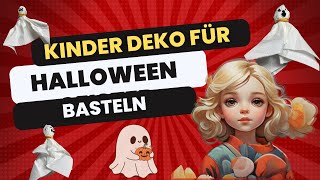 Schnelle DIY Halloween Deko PapierGeist basteln in 2 Minuten  Linchik Blinchik [upl. by Lindi]