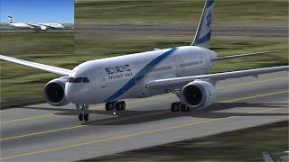 FSX Larnaca  Tel Aviv QualityWings 7879 EL AL Airlines [upl. by Anolahs352]