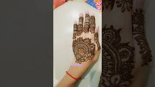 most beautiful henna art🌿🌼mehndiartist hennaart semibridalmehndi [upl. by Lewan210]