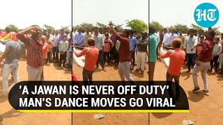 A soldier is never off duty Mans bizarre dance steps sets the Internet on fire [upl. by Obola553]