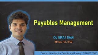 Management of Payables [upl. by Athelstan]