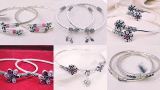 Latest stylish silver anklet kada for girlsTrendy silver Payal designs for girls [upl. by Atiral920]