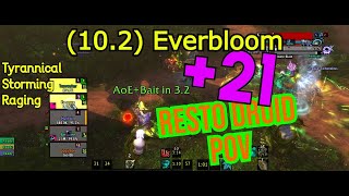 21 Everbloom Tyrannical Resto Druid Storming Raging [upl. by Matthei]