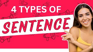 4 Types of SENTENCE  STATEMENT  QUESTION  IMPERATIVE  EXCLAMATION [upl. by Eciruam]