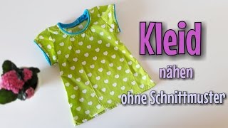 Sommer Kleid  Nähanleitung  OHNE Schnittmuster  Nähtinchen [upl. by Itsyrk484]