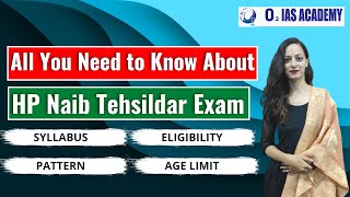 Himachal Naib Tehsildar Exam Pattern  Syllabus for HP NT Exam  Age Limit HP Naib Tehsildar exam [upl. by Nylkaj480]