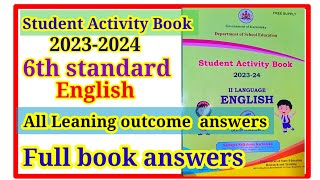 6th standard English student activity bookfullbook video 6th English kalika balavardhane [upl. by Adlin]