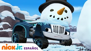 Blaze y los Monster Machines  ¡Blaze y Crusher corren por la nieve  Nick Jr en Español [upl. by Aurlie]