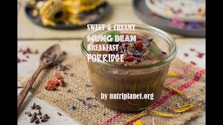 How to Make Sweet and Creamy Mung Bean Porridge Vegan Grain Free Refined Sugar Free [upl. by Menashem]