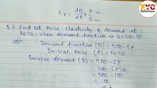 How to Find Price Elasticity of Demand  Class 11 Economics  Elasticity of Demand and Supply [upl. by Joelynn]