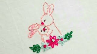 Hand Embroidery For Baby Dress  Back Stitch Lazydaisy  French knot Stitch  Easy For Beginners [upl. by Shayla]