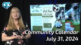 July 31st 2024 Community Calendar  QCTV [upl. by Rip]