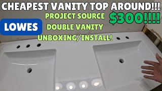 Project Source Cultured Marble Vanity Top UNBOXINGINSTALL [upl. by Nele843]