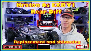 Kraton 6s EXB V1 rear diff shimming and replacement [upl. by Binetta]