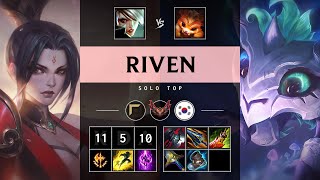 Riven Top vs Gnar Rampage  KR Grandmaster Patch 1422 [upl. by Leak]