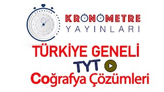 Kronometre Türkiye Geneli Tyt Coğrafya Soru Çözümü 20201255 [upl. by Eiddam]