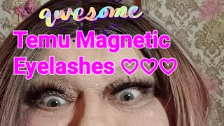 Joyful Stephies Temu Magnetic Eyelashes SheinampTemu Hauls fashion fashionhauls fashionblogger [upl. by Yatnuahc]