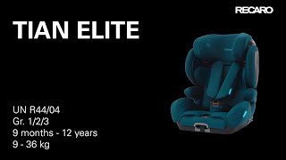 Product feature video Why choosing RECARO Tian Elite [upl. by Tilly]