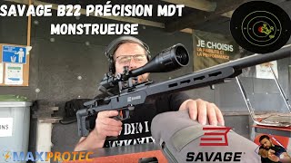 Carabine Savage B22 précision cal 22LR châssis MDT véritable bijoux [upl. by Ynneh]