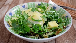 Receta casera de la Ensalada de Rúcula Manzana y Queso Cheddar [upl. by Nyladnek]