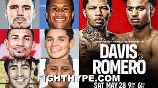 RIVALS PREDICT GERVONTA DAVIS VS ROLLY ROMERO KAMBOSOS HANEY LOPEZ GARCIA SANTA CRUZ amp MORE [upl. by Aural]